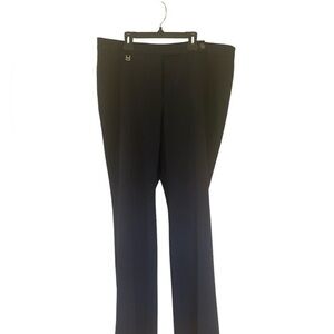 Michael Kors rayon blend black straight leg trousers in size 16